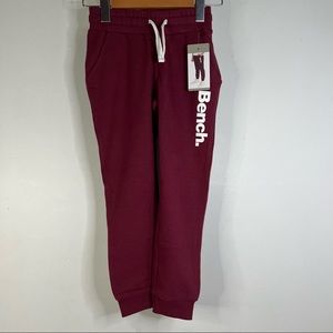 NEW Bench Maroon Joggers Size 6T